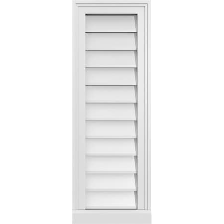Ekena Millwork Vertical Surface Mount PVC Gable Vent w/ 2"W x 2"H , Brickmould Sill Frame, 12"W x 34"H GVPVE12X3403SN
